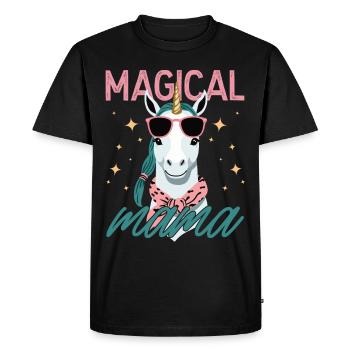 Magical Mom Stylish Unicorn Wife Funny Mom - Men's Premium Organic T-Shirt - black - Front - Nico (187cm)