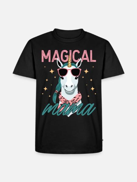 Magical Mom Stylish Unicorn Wife Funny Mom - Men's Premium Organic T-Shirt - black