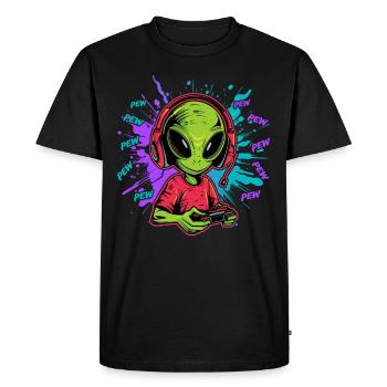 Jeux vidéo | Joueur | Console et jeux - T-shirt Premium bio Homme - noir - Devant - Nico (187cm)