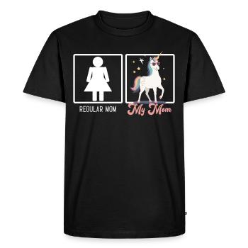 Funny Mom Comparison Unicorn Mom Design - Men's Premium Organic T-Shirt - black - Front - Nico (187cm)