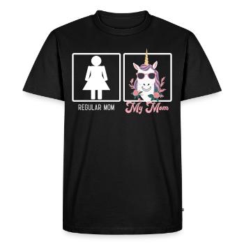 Funny Mom Comparison Unicorn Mom Design - Men's Premium Organic T-Shirt - black - Front - Nico (187cm)