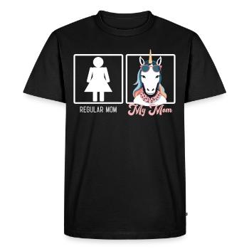 Funny Mom Comparison Unicorn Mom Design - Men's Premium Organic T-Shirt - black - Front - Nico (187cm)