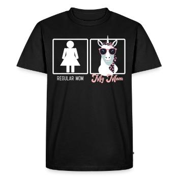 Funny Mom Comparison Unicorn Mom Design - Men's Premium Organic T-Shirt - black - Front - Nico (187cm)