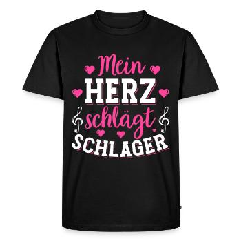 Schlager Tshirt Femme Schlager Party Costume Party - T-shirt Premium bio Homme - noir - Devant - Nico (187cm)