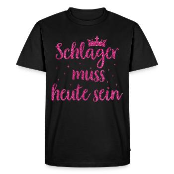 T-shirt Schlager Femme Schlager Party Costume Party - T-shirt Premium bio Homme - noir - Devant - Nico (187cm)