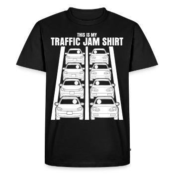 Rush Hour Traffic Cars Driver Commuting - Men's Premium Organic T-Shirt - black - Front - Nico (187cm)