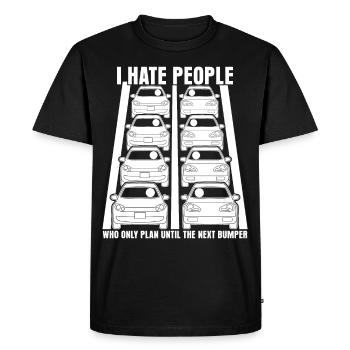 Cars Traffic Driver Rush Hour Commuting - Men's Premium Organic T-Shirt - black - Front - Nico (187cm)