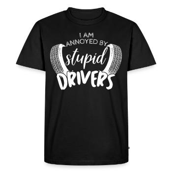 Traffic Cars Driver Rush Hour Commuting - Men's Premium Organic T-Shirt - black - Front - Nico (187cm)