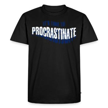 Procrastination Procrastinating - T-shirt Premium bio Homme - noir - Devant - Nico (187cm)