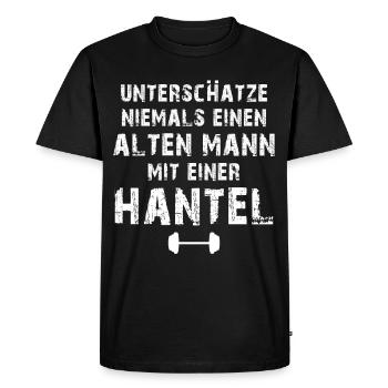 T-shirt de gymnastique drôle de remise en forme Gym d’entraînement - T-shirt Premium bio Homme - noir - Devant - Nico (187cm)
