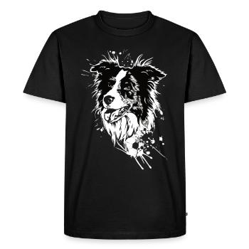 Border Collie Shepherd | Herding dog - Men's Premium Organic T-Shirt - black - Front - Nico (187cm)