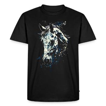 Cavalier Horse Girl - Cavalier de dressage western - T-shirt Premium bio Homme - noir - Devant - Nico (187cm)
