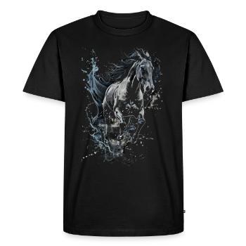 Cavalier Horse Girl - Cavalier de dressage western - T-shirt Premium bio Homme - noir - Devant - Nico (187cm)