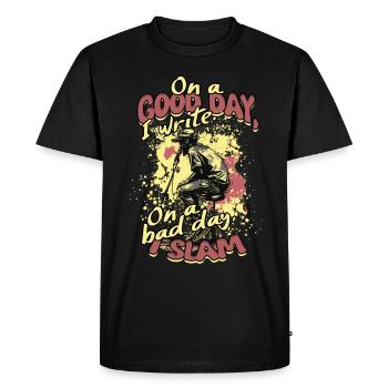 Poetry Slam Dichter Poetryslam - T-shirt Premium bio Homme - noir - Devant - Nico (187cm)