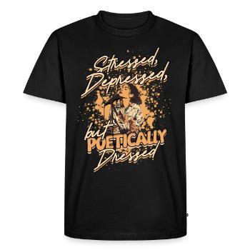 Poésie Slam Poète Poésie Slam - T-shirt Premium bio Homme - noir - Devant - Nico (187cm)