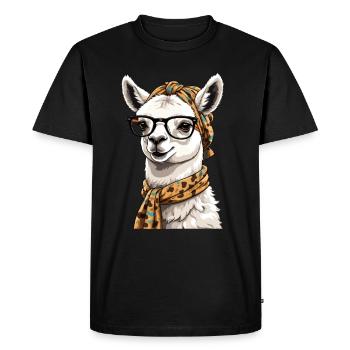 Conception drôle d’alpaga Lama pour les mamans aimantes - T-shirt Premium bio Homme - noir - Devant - Nico (187cm)