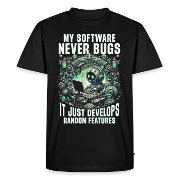 Robotics Engineer - Men's Premium Organic T-Shirt - black - Front - Nico (187cm)