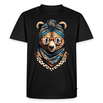 Funny Mom Bear Mother Bear Mother's Day - Men's Premium Organic T-Shirt - black - Front - Nico (187cm)