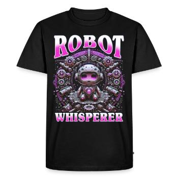 Robotics Engineer Robot Whisperer - Men's Premium Organic T-Shirt - black - Front - Nico (187cm)