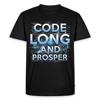 Robotics Engineer - Men's Premium Organic T-Shirt - black - Front - Nico (187cm)