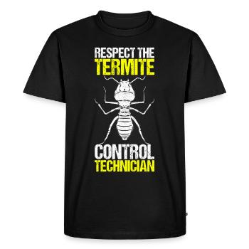 Pest Control Exterminator - Men's Premium Organic T-Shirt - black - Front - Nico (187cm)