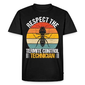 Pest Control Exterminator - Men's Premium Organic T-Shirt - black - Front - Nico (187cm)