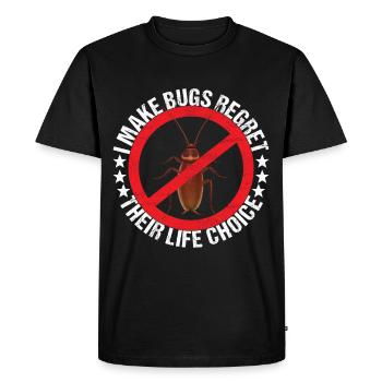Pest Control Exterminator - Men's Premium Organic T-Shirt - black - Front - Nico (187cm)