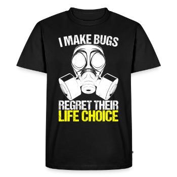 Pest Control Exterminator - Men's Premium Organic T-Shirt - black - Front - Nico (187cm)