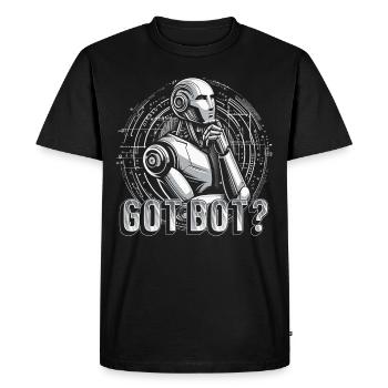 Robotics Engineer Got Bot? - Men's Premium Organic T-Shirt - black - Front - Nico (187cm)