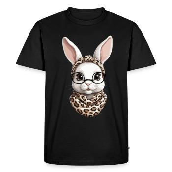 Maman Lapin Mignon Lapin Maman Mignon Lapin de Pâques - T-shirt Premium bio Homme - noir - Devant - Nico (187cm)