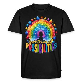 Autistic Autism Spectrum of Possibilities - Men's Premium Organic T-Shirt - black - Front - Nico (187cm)
