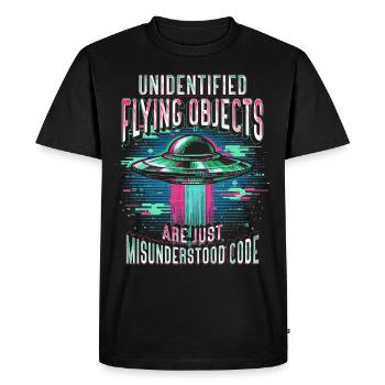 Robotics Engineer Misunderstood Code - Men's Premium Organic T-Shirt - black - Front - Nico (187cm)