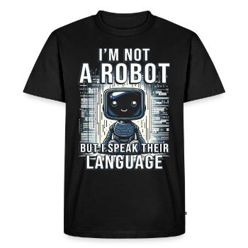 Robotics Engineer I'm Not A Robot - Men's Premium Organic T-Shirt - black - Front - Nico (187cm)