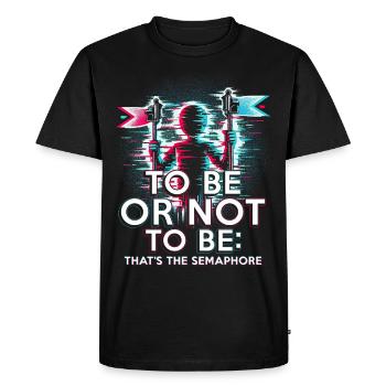 Robotics Engineer It's The Semaphore - Men's Premium Organic T-Shirt - black - Front - Nico (187cm)