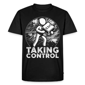 Robotics Engineer Taking Control - Men's Premium Organic T-Shirt - black - Front - Nico (187cm)