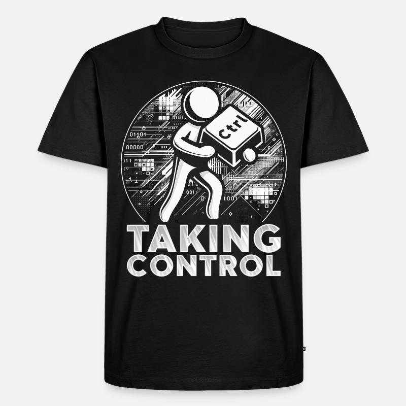 Robotics Engineer Taking Control - Men's Premium Organic T-Shirt - black