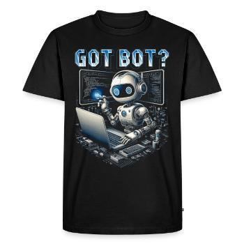 Robotics Engineer Got Bot? - Men's Premium Organic T-Shirt - black - Front - Nico (187cm)