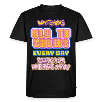 TV Television 90s 80s Retro - Men's Premium Organic T-Shirt - black - Front - Nico (187cm)