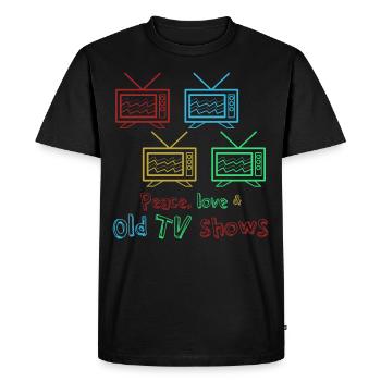Télévision rétro des années 90 des années 80 - T-shirt Premium bio Homme - noir - Devant - Nico (187cm)