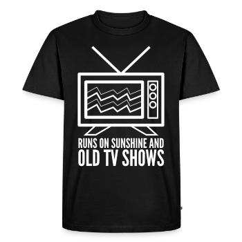 Télévision rétro Télévision des années 90 80 Ancienne émission de télévision - T-shirt Premium bio Homme - noir - Devant - Nico (187cm)