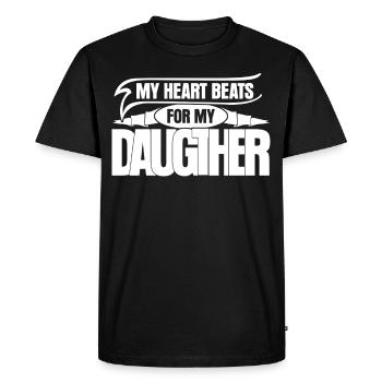 Daughters Father Dad Daughter - Men's Premium Organic T-Shirt - black - Front - Nico (187cm)