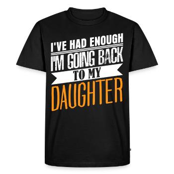 Daughter Daughters Father Dad - Men's Premium Organic T-Shirt - black - Front - Nico (187cm)