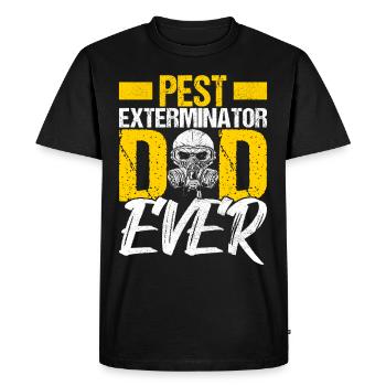 Pest Control Exterminator - Men's Premium Organic T-Shirt - black - Front - Nico (187cm)