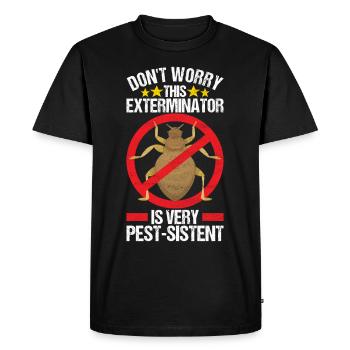 Pest Control Exterminator - Men's Premium Organic T-Shirt - black - Front - Nico (187cm)