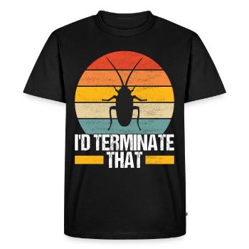 Pest Control Exterminator - Men's Premium Organic T-Shirt - black - Front - Nico (187cm)