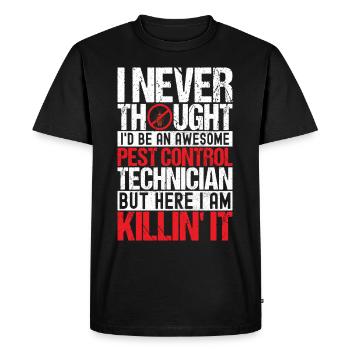 Exterminateur de lutte antiparasitaire - T-shirt Premium bio Homme - noir - Devant - Nico (187cm)