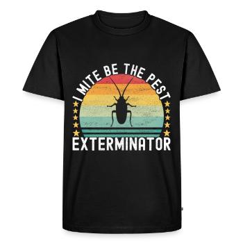 Pest Control Exterminator - Men's Premium Organic T-Shirt - black - Front - Nico (187cm)