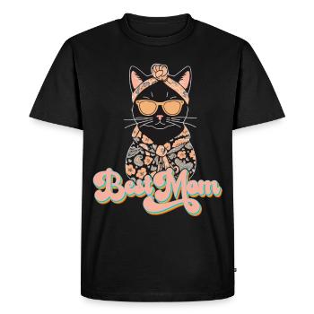Meilleure Maman Chat Mignon Maman Élégant - T-shirt Premium bio Homme - noir - Devant - Nico (187cm)