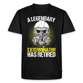 Pest Control Exterminator - Men's Premium Organic T-Shirt - black - Front - Nico (187cm)