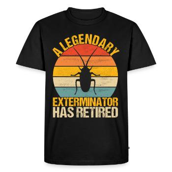 Pest Control Exterminator - Men's Premium Organic T-Shirt - black - Front - Nico (187cm)